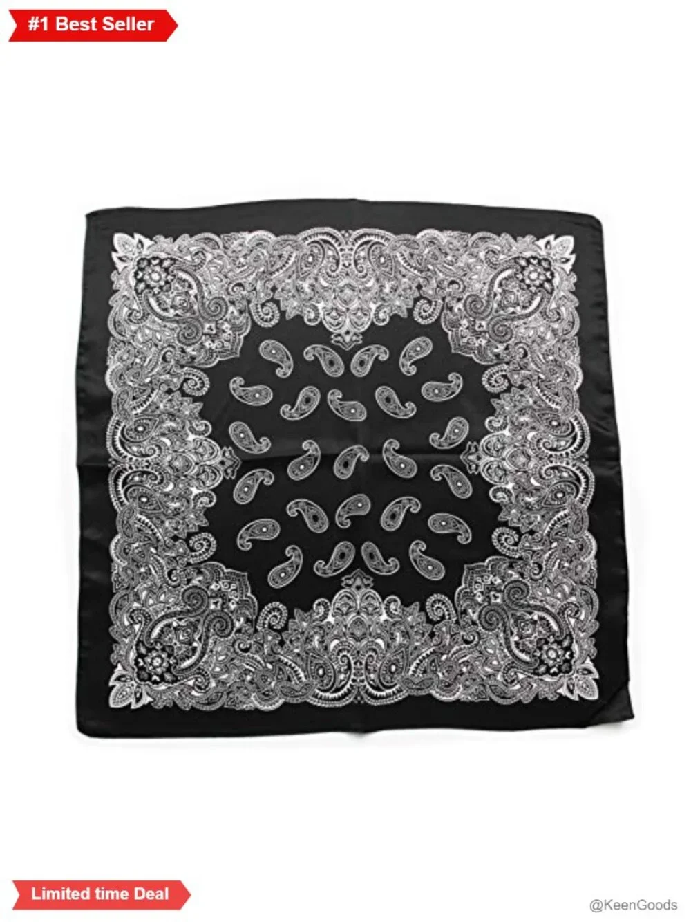 100% Mulberry Silk Scarf 21x21 Paisley Square Hair Head Neck Wrap